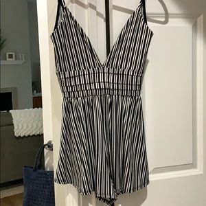 Black and white romper